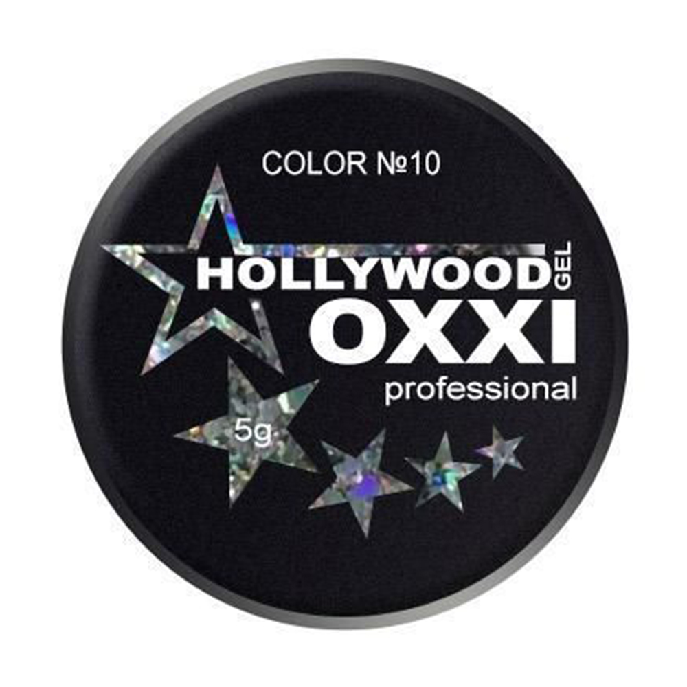 Глітерний гель для манікюру Oxxi Professional Hollywood 10 Голографік з ефектом русалки, 5 г